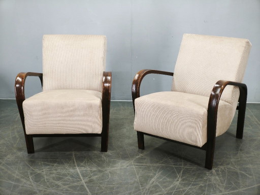 Par de sillones Kropáček & Kozelka para Interiér Praha, años 40
