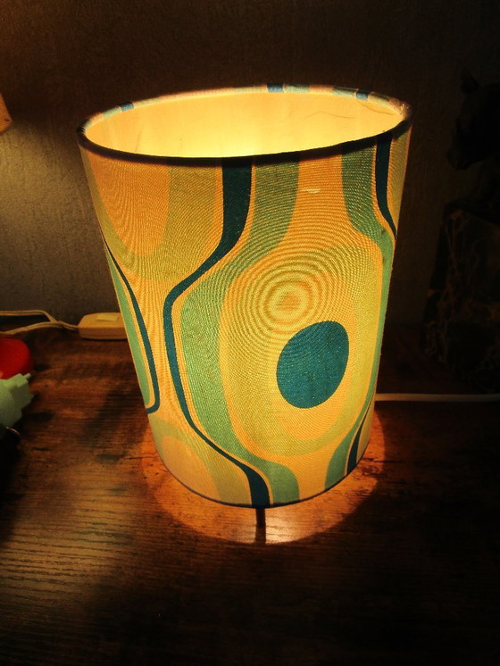 Image 1 of Vintage fabric design lamp 22 cm blue/white