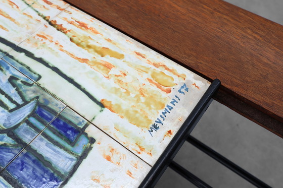 Image 1 of Tavolino modello 210, legno di teak e ceramica, di Alfred Hendrickx, Belform