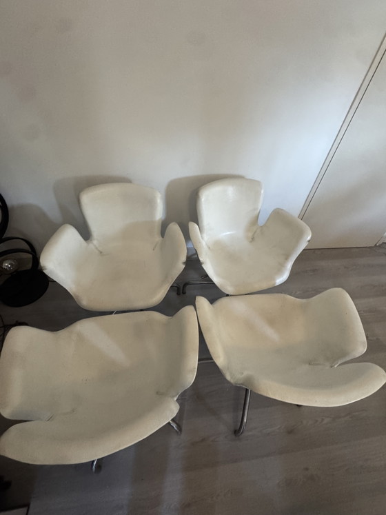 4 Cappelini Stoelen – Cappellini, Draaistoelen, Skai, Metal (photo 8 of 9)