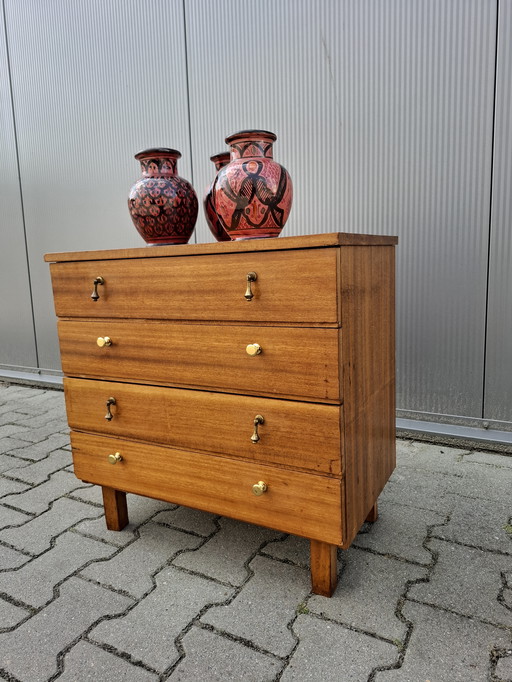 Vintage-Kommode aus Teakholzfurnier, skandinavischer Stil, 1960er Jahre