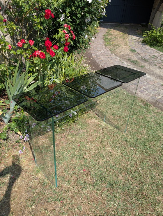 Image 1 of console in vetro temperato