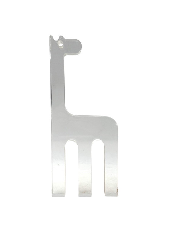 Image 1 of Silvio Russo, Lucite Giraffe Sculpture, Guzzini Italy 1970s