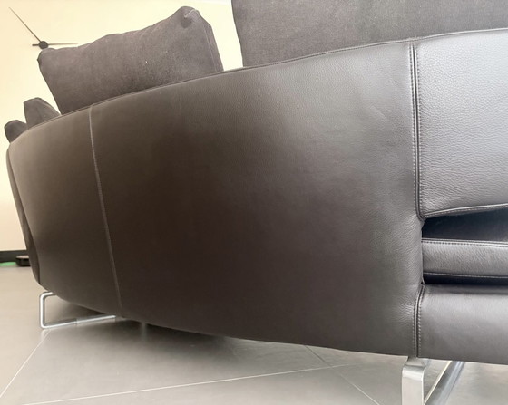 Image 1 of B&amp;B Italia Design Divano Lounge Divano Pelle Marrone Scuro