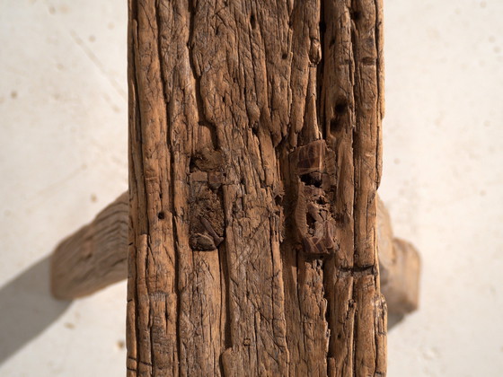 Antique Elm Wood Bench, China, circa 1900, Benches, Rustic (photo 4 of 9)
