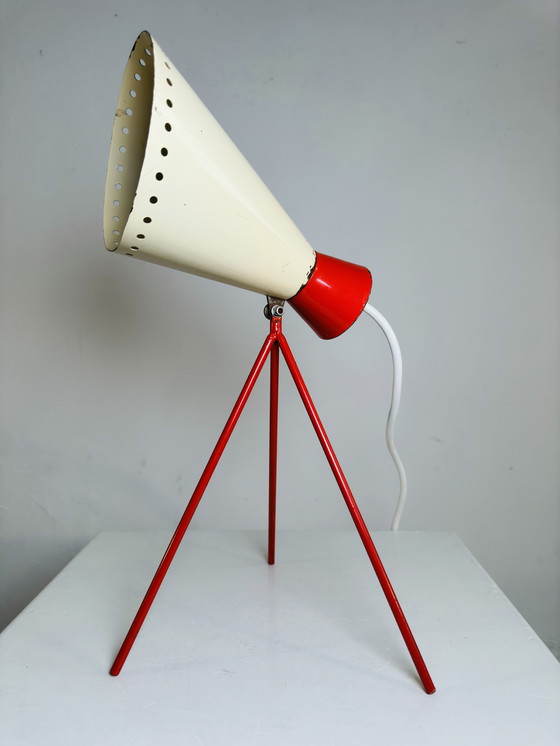 Image 1 of TISCHLEUCHTE MODELL 1618 VON JOSEF HURKA FÜR NAPAKO, TSCHECHOSLOWAKEI, 1954