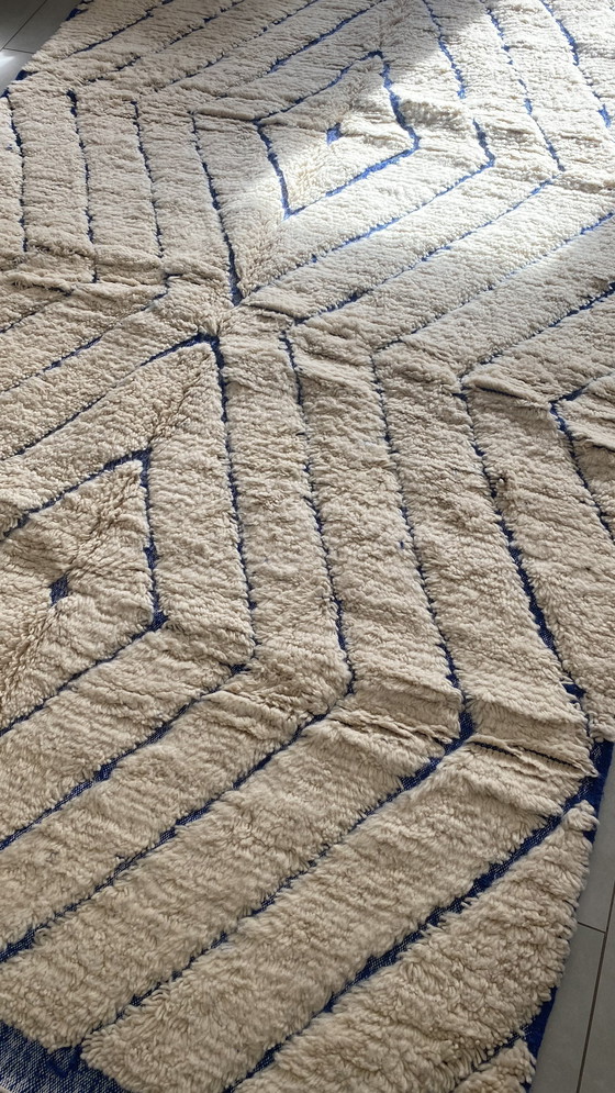 Image 1 of Blue Nomadic Soul – 300 cm x 196 cm – Authentischer Atlas-Berberteppich