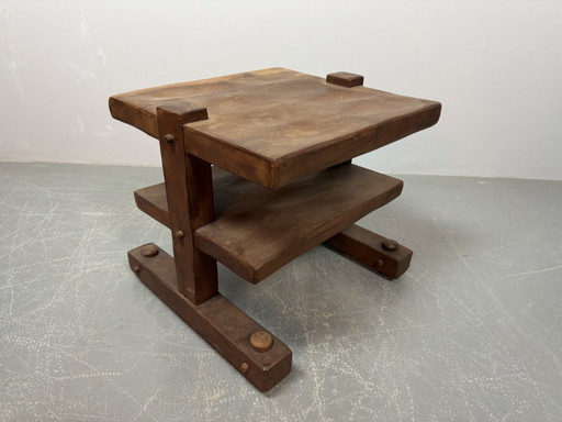 Mid-Century Brutalist Design Wabi Sabi Brazilian Side Table, Brazil 1960s.