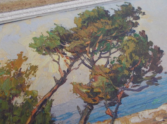 Image 1 of Antico dipinto navale sul mare segno mediterraneo fortuna auto marseille