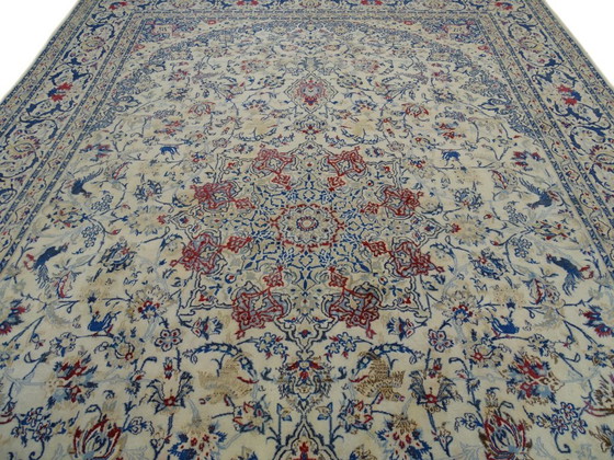 Image 1 of Tapis persan XXL Nain en soie - 495 x 337 cm - Noué à la main