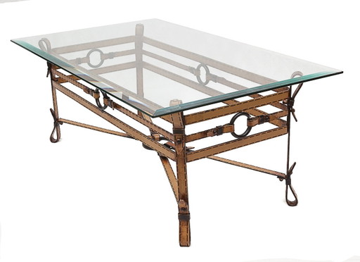Mesa de centro de talabartería