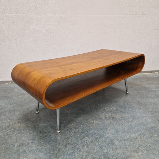 Table basse en contreplaqué plaqué teck Space Age Design
