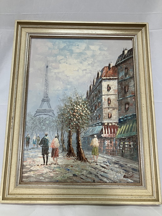 Image 1 of Ölgemälde Caroline Burnett, streetview Paris 3 Stück!