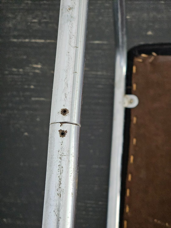 Image 1 of Vintage eettafel met 4x buisstoelen | Bataille & Ibens