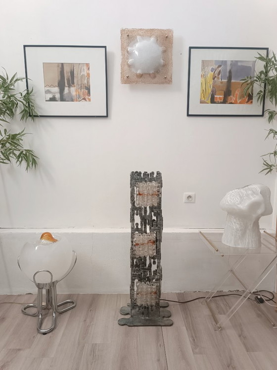 Image 1 of Spettacolare lampione brutalista di Albano Poli per Poliarte, anni '70