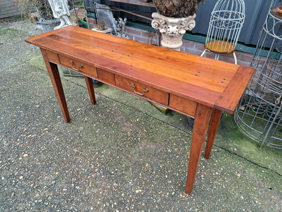 Image 1 of Classic side table, wall table, console size 140x40cm and 75cm high.