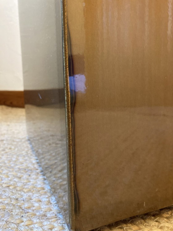 Image 1 of Electro-galvanized metal seat, brass effect. Pharrell Williams / Louis Vuitton fashion show, 2024