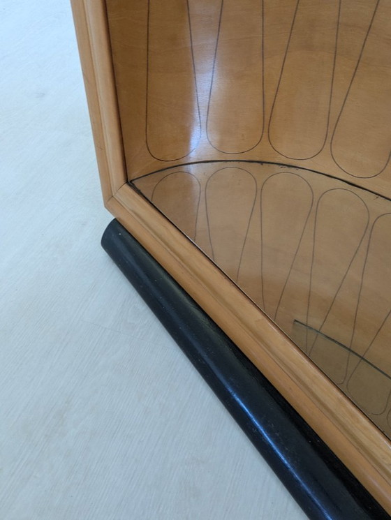 Image 1 of Dassi - Vittorio Dassi - Table d'appoint - Cristal, Bois, Laiton - Intérieur miroir