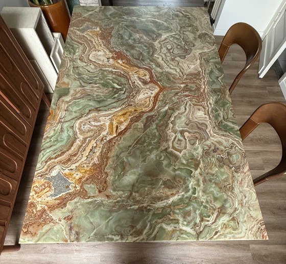 Image 1 of Marmere vintage eettafel 