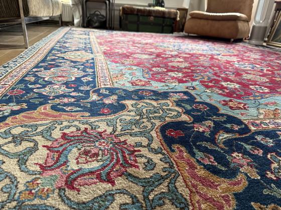 Image 1 of Tappeto unico Tabriz persiano - Rosso con accenti blu-verdi - circa 400 × 300 cm