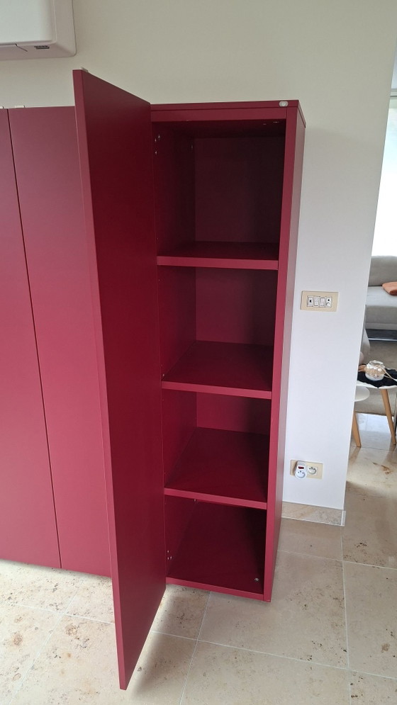 Design bureaukast Tisettanta, Hout, Rood (foto 2 van 9)