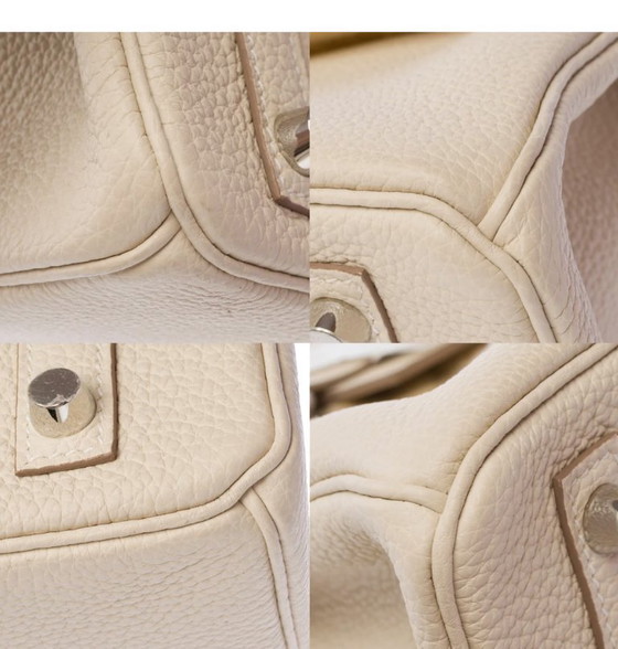 Image 1 of Sac HERMES Birkin 30 en Cuir Blanc - 103472