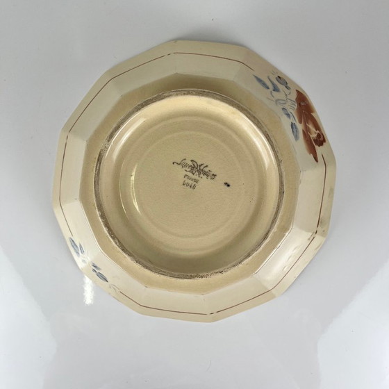 Saladier Sarreguemines motif fleur, première moitié du XXe siècle – Vaisselle, Ceramic (photo 8 of 9)
