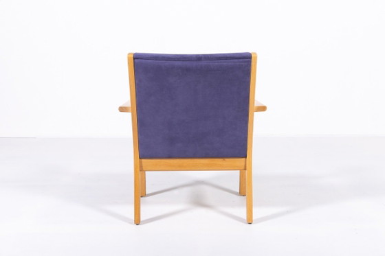 Image 1 of Poltrona di design scandinavo disegnata da Hans Wegner per Getama, Danimarca, anni '80.