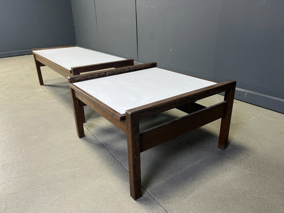 Image 1 of Ensemble de table basse belge en wengé par Beaufort, années 1960