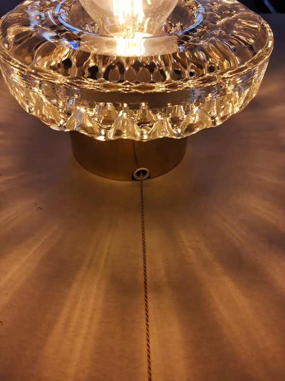2 Massive Vintage Mid Century 70s 60s Ice Glass Icecube Cube Wall lights – Metal (photo 6 of 13)