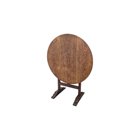 Image 1 of Table d'appoint Vigneron ancienne en chêne français, début des années 1900