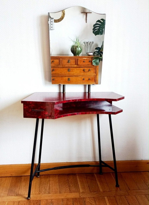 1950s marbled Formica dressing table