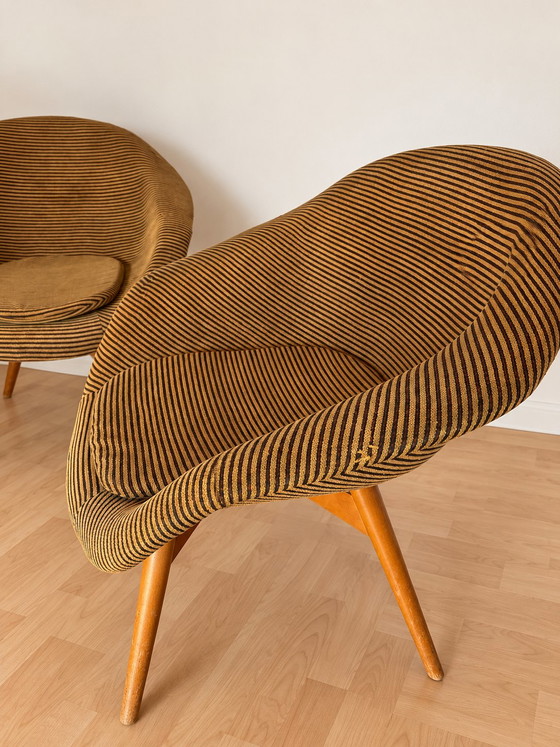Paire de Fauteuils en Fibre de Verre František Jirák Modèle 24-24, Tchécoslovaquie, années 1960 (photo 6 of 11)