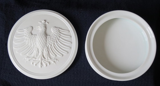 Image 1 of Doos met deksel Höchst (Höchster Porzellanmanufaktur) Witte adelaar