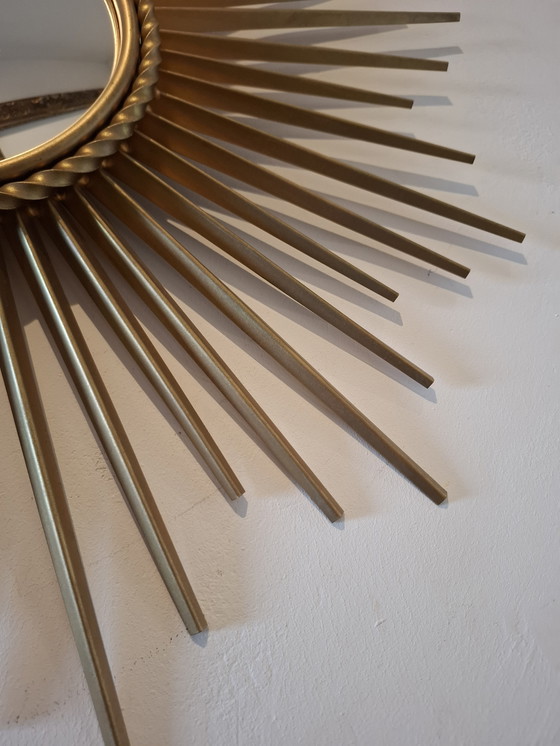 Image 1 of Miroir soleil 50cm Chaty Vallauris signé convexe de 1960.