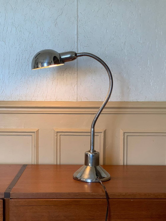 Lampade da officina vintage Jumo – Lampade da lettura, Cast Iron, Chrome, Bauhaus (photo 8 of 12)