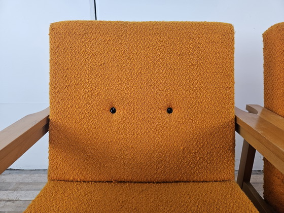 Image 1 of Pair Of 1960S Mid Century Upholstered Armchairs