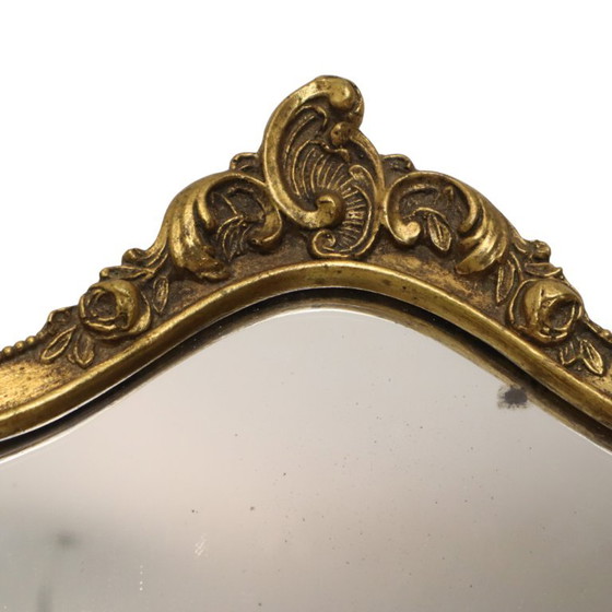Kleine Franse Kuifspiegel Bladgoud Verguld Barok Stijl – Glass (photo 18 of 26)