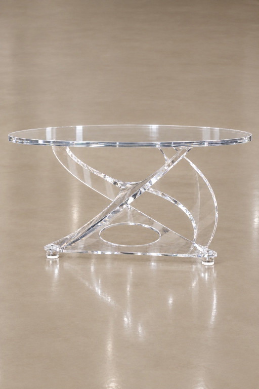 Mesa de centro de plexiglás, hélice. Estilo de Knut Hesterberg