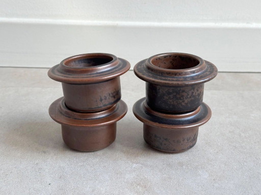 4 coquetiers Ruska vintage par Ulla Procopé pour Arabia Finland – servies, Ceramic (photo 2 of 5)