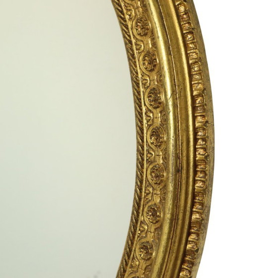 Image 1 of Large Oval Classic Mirror Gold Leaf Baroque Style Flowers 85cm