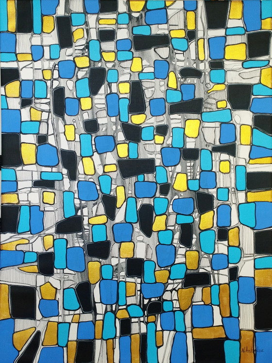 Image 1 of Natia Antadze Abstracte compositie XXL