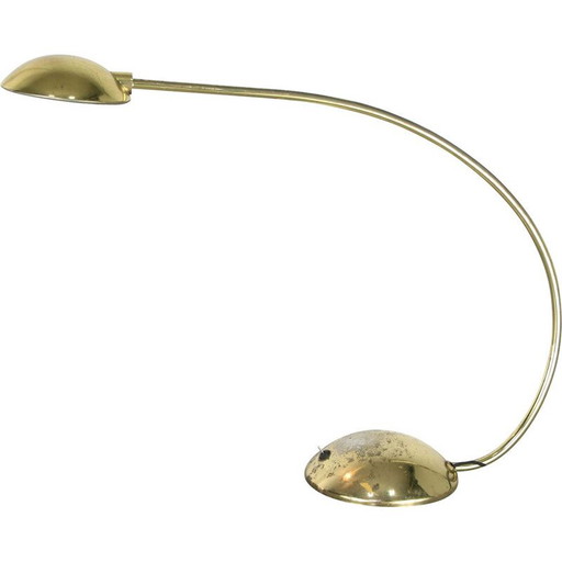 Vintage gold bow table lamp by Meblo, 1980