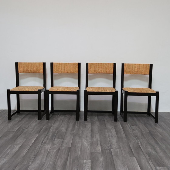 Image 1 of Dining Set 4 Chairs 70s Design Vintage Modern Antiques