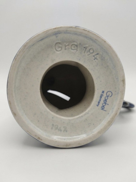 Goebel - Beeldje - Coq de Barcelos "Gra" - Edition 1968 - Bleu Cobalt - Porselein – Decoratieve objecten (photo 4 of 5)