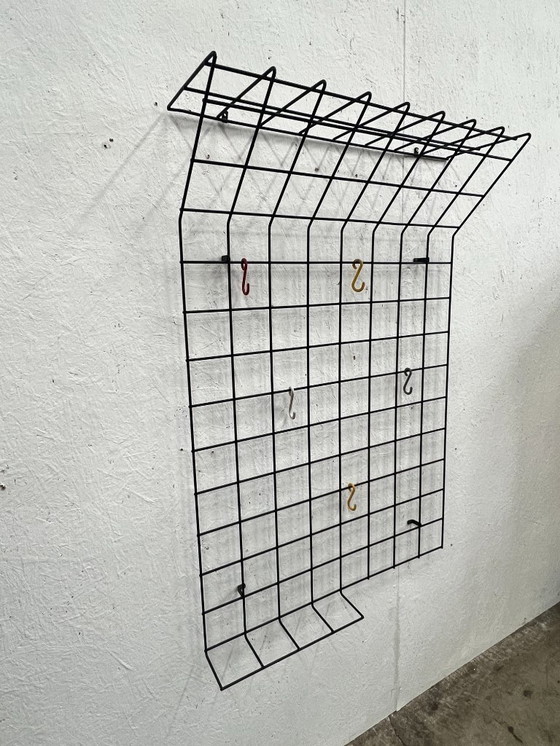 Image 1 of Porte-manteau mural vintage en fil d'acier, années 1950, Karl Fichtel, Allemagne