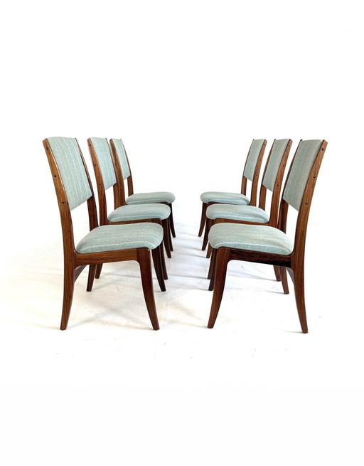 6x vintage Danish dining room chairs, Skovby Furniture Factory '70