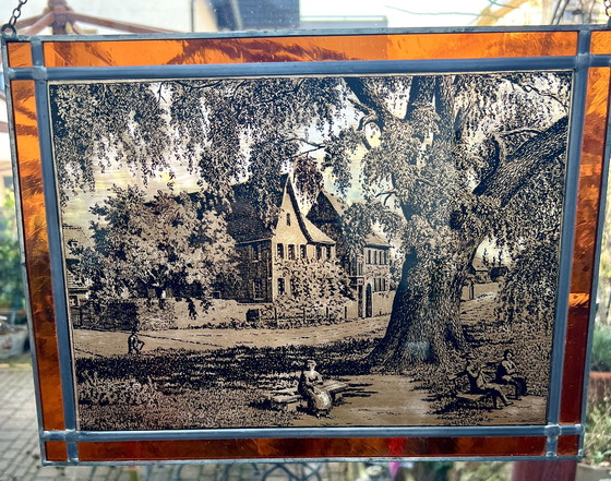 Image 1 of Konvolut dekorativer Glasbilder in Bleiverglasung – Deutschland, ca. 1955–1975