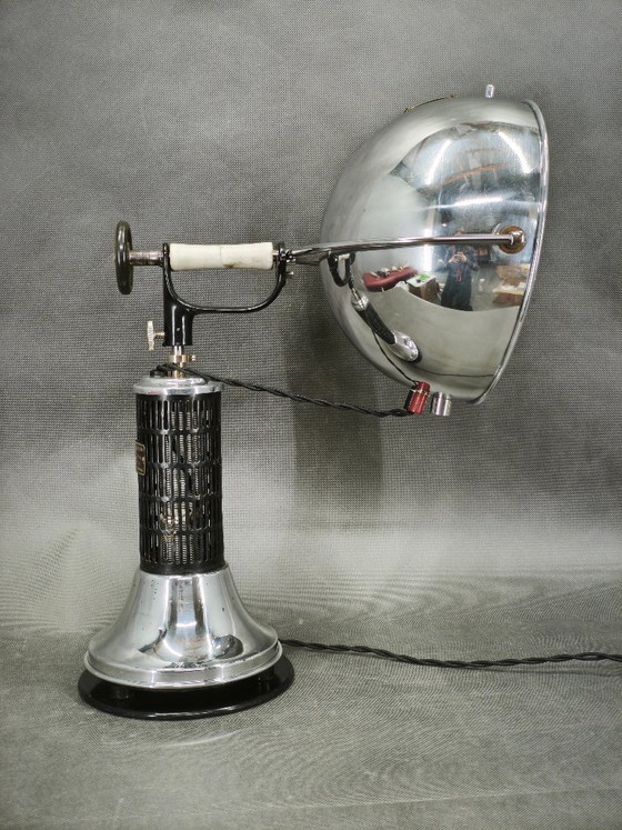 Image 1 of Lampe de table réglable en quartz chromé de style Bauhaus Hanau, années 1930, Allemagne