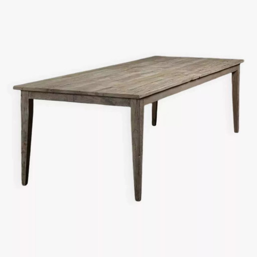 Longitudinal Antique Antique Antique Antique Antique Antique Antique Oak Farmhouse Table - 280 cm Long